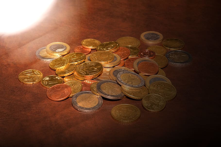 monedas, dinero, metal, herrumbre, circular, finanzas, moneda, negocios, riqueza, ahorro