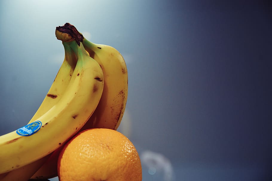 pisang, jeruk, buah-buahan, makanan, sehat, buah, makanan sehat, makanan dan minuman, kesejahteraan, kuning