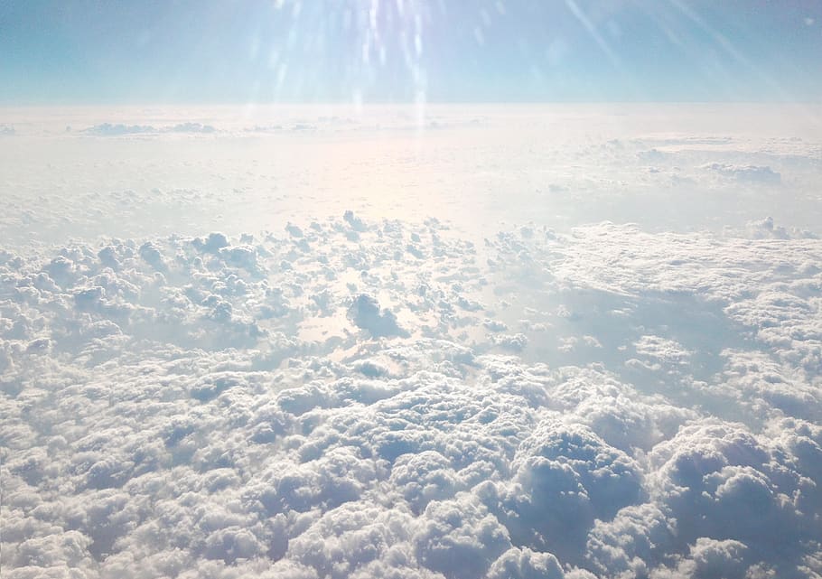sky, cloud, clear skies, above the clouds, sunshine, fantastic, mysterious, blue, blue sky, beautiful