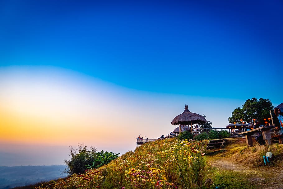 tailandia, amanecer, pai, paisaje, vista, punto de vista, niebla, hermosa, montaña, belleza