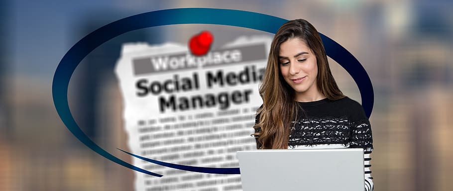 social, mídia, gerente, on-line, mulher, organização, embaixadas, conteúdo, internet, www
