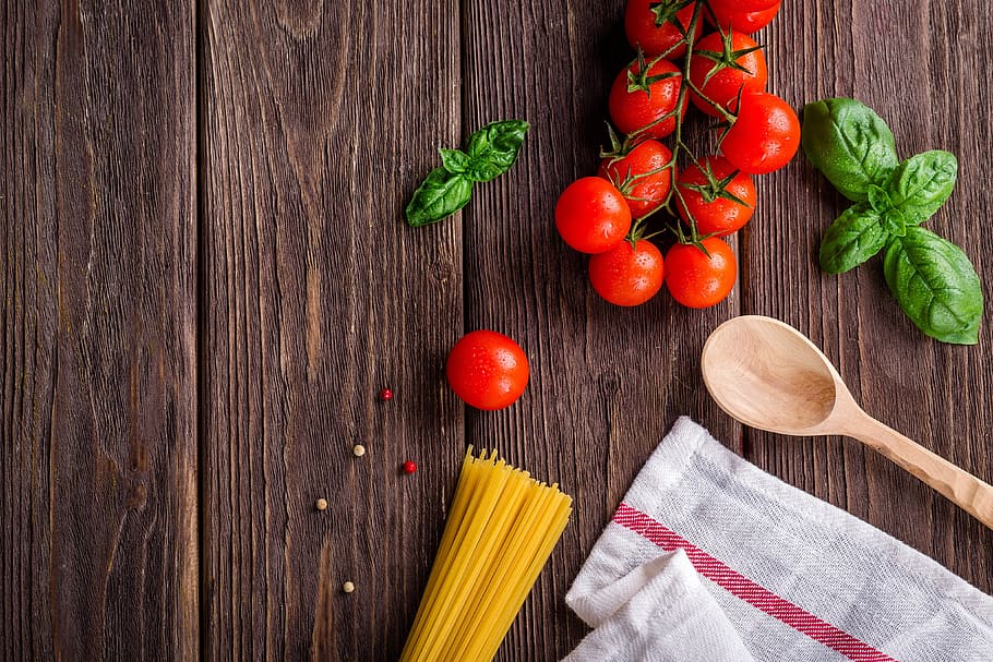 kitchen background, food and Drink, background, backgrounds, pasta, tomato, tomatoes, food, wood - material, healthy eating