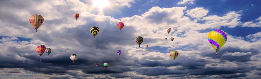 emotions, holidays, vacations, clouds, balloon, hot air balloon ride, flying, adventure, travel, composing