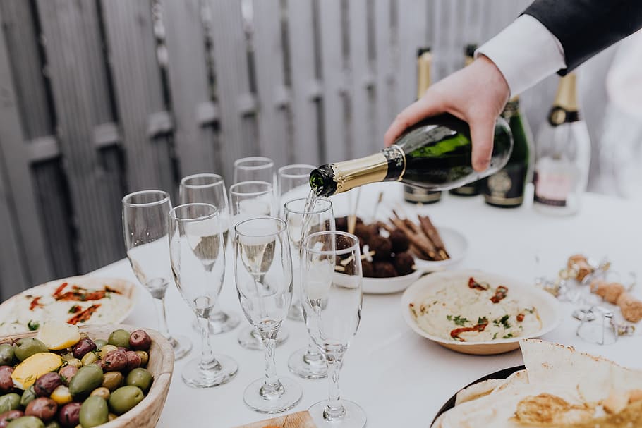glasses, white, wine, champagne, party, alcohol, drinking, white wine, wineglass, celebration