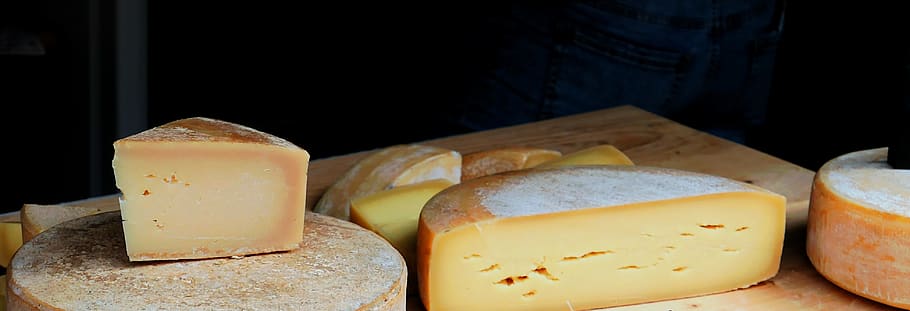 cheese, milk product, cheese loaf, hard cheese, delicious, eat, market stall, milk, gouda, loaf
