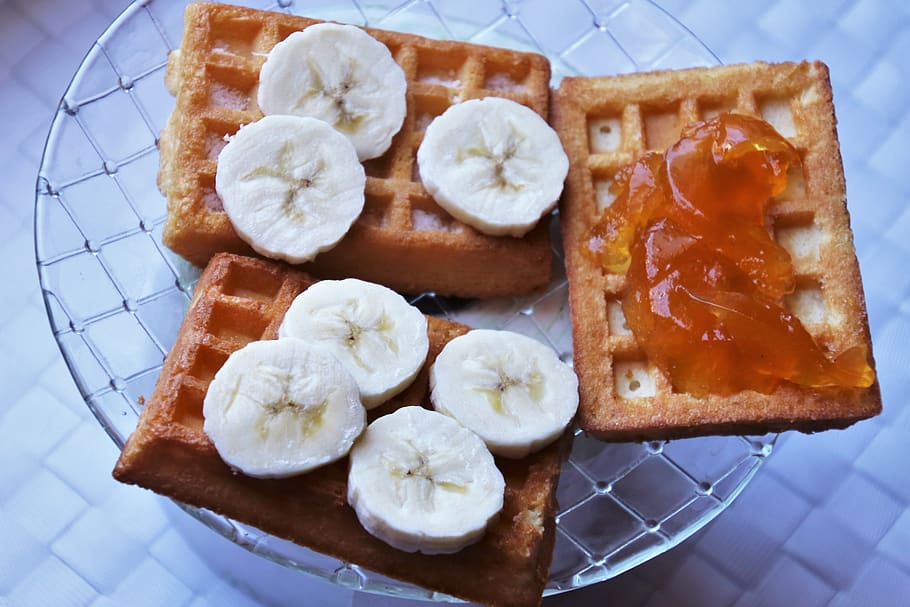 waffles, tasty, breakfast, dish, nutrition, waffle, meal, delicious, snacks, wafers