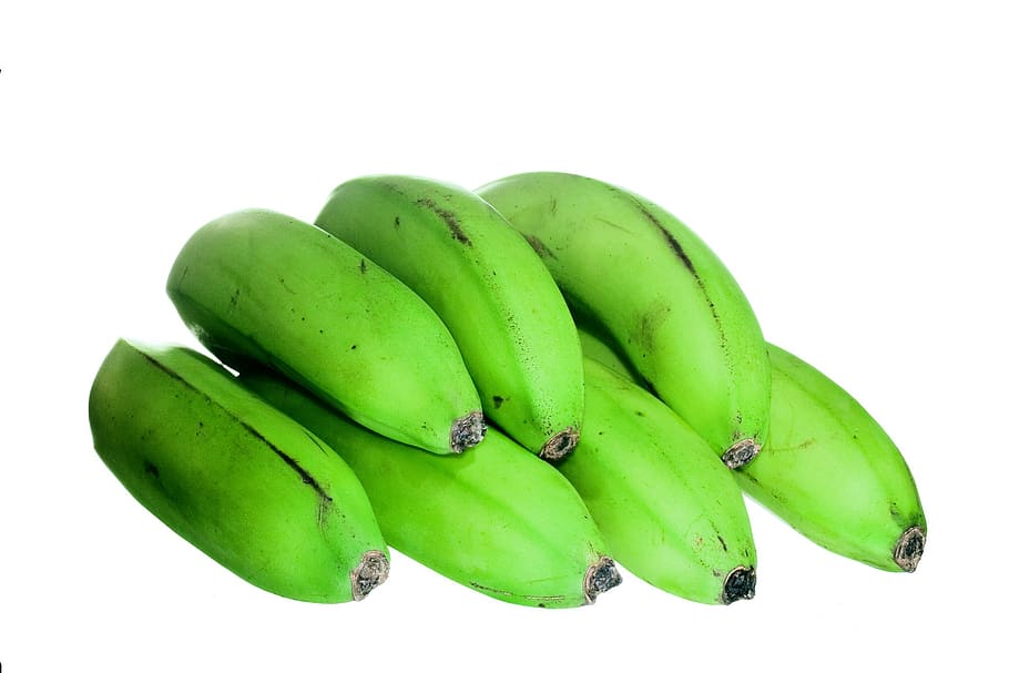 banana, bunch, bundle, eating, export, freshness, fruit, green, isolated, nobody