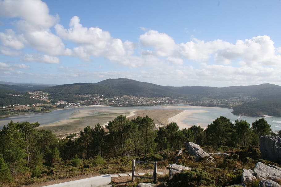 ria, anllons, monte blanco, ponteceso, costa da morte, costa de la muerte, galicia, coruña, nube - cielo, cielo