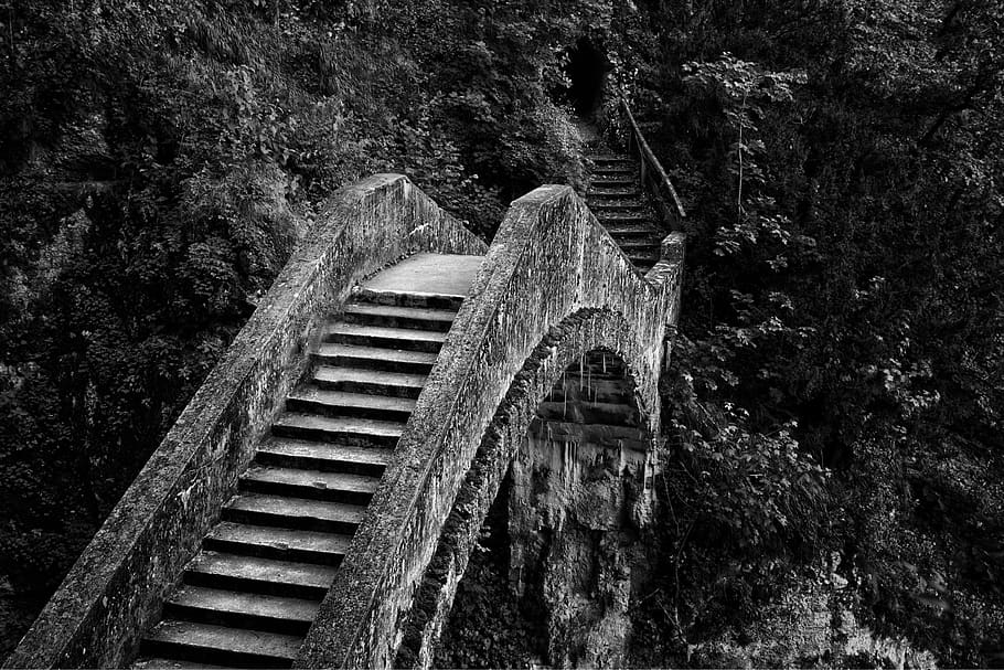 puente, roca, valle, lugar perdido, inquietante, extraño, antiguo, arquitectura, arco, valle del danubio