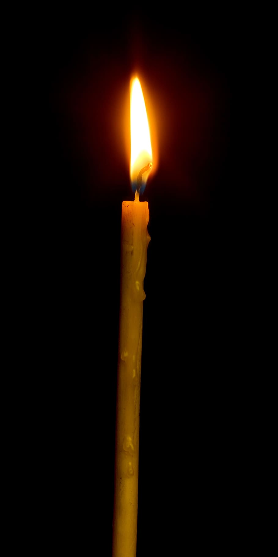 black, background, closeup, isolated, decoration, wax, ceremony, nobody, wick, glowing