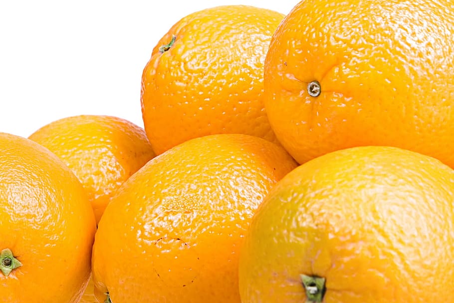 naranja, fruta, aislado, montón, maduro, dieta, orgánico, amarillo, estudio, pila