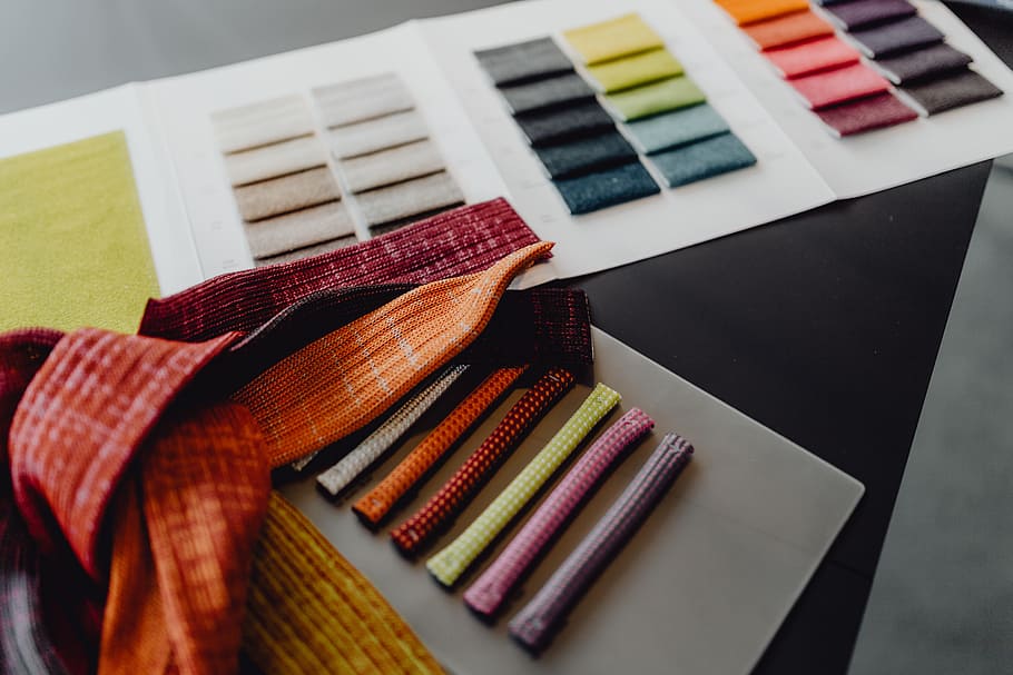 berwarna-warni, sampel kain pelapis, desain interior, kain, bahan, desain, tekstil, kanvas, carikan, desainer interior