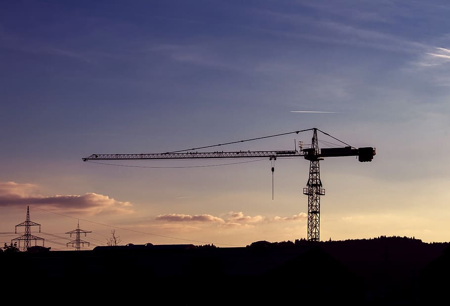 baukran, crane, site, load crane, technology, build, boom, construction work, work, high