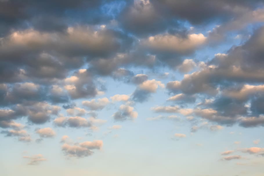 air, background, blue, cloud, cloudscape, cloudy, horizontal, outdoors, puffy, sky