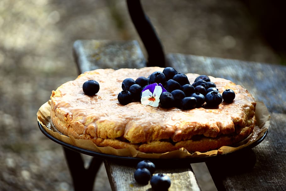cake, blueberry pie, blueberries, eat, bake, fruits, pie, berries, frosting, glaze