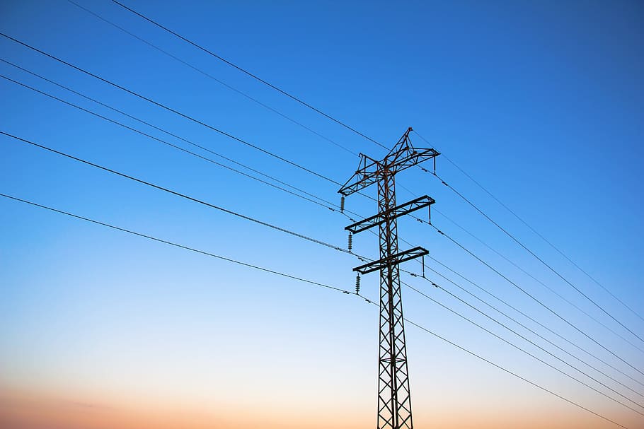 tower, electric, steel, nobody, generator, power, line, cable, electricity, energy