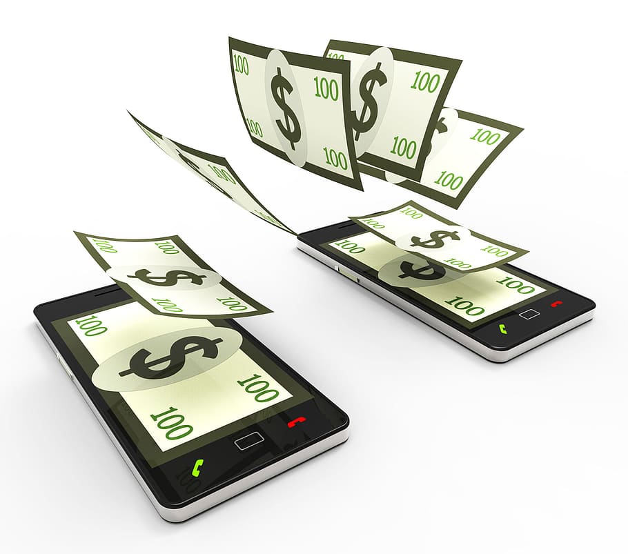 transferir dólares, on-line, indica, mundo, ampla, web, telefone, dinheiro, custo, moeda