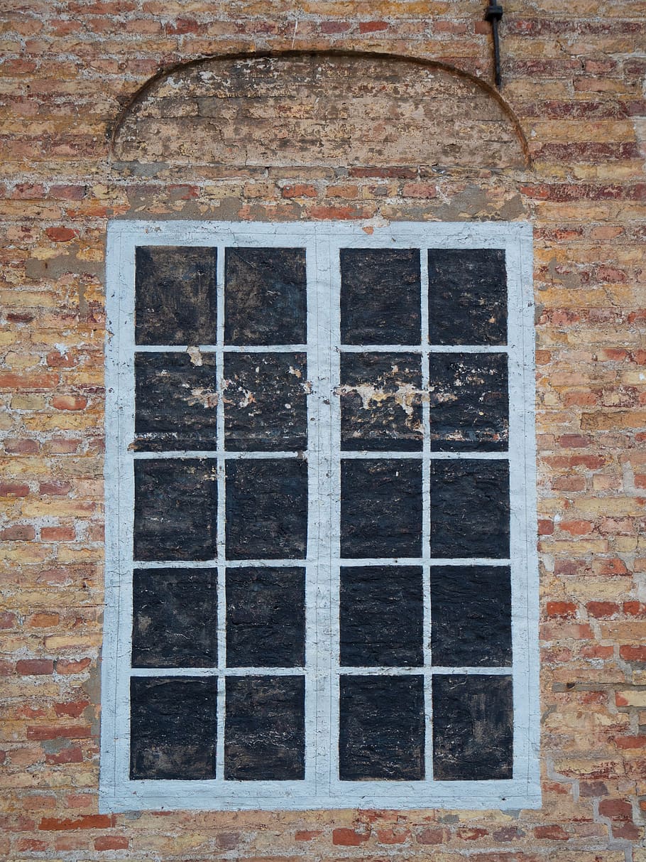 window, dummy, artdesign, norge, norway, oslo, brick wall, architecture, building exterior, built structure