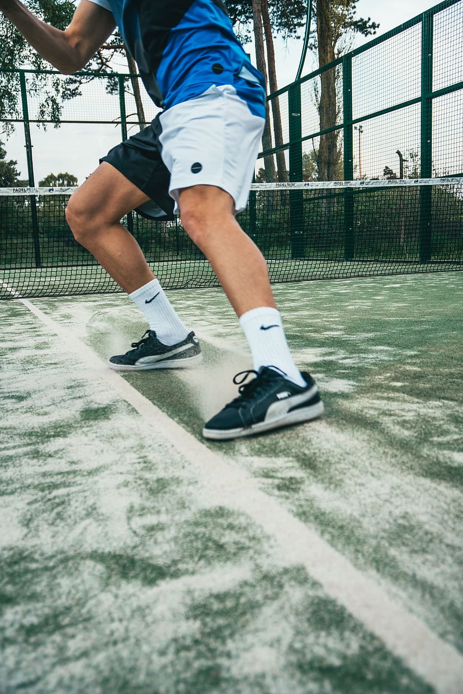 tennis, player, action, summer, court, green, trainers, sneakers, male, man