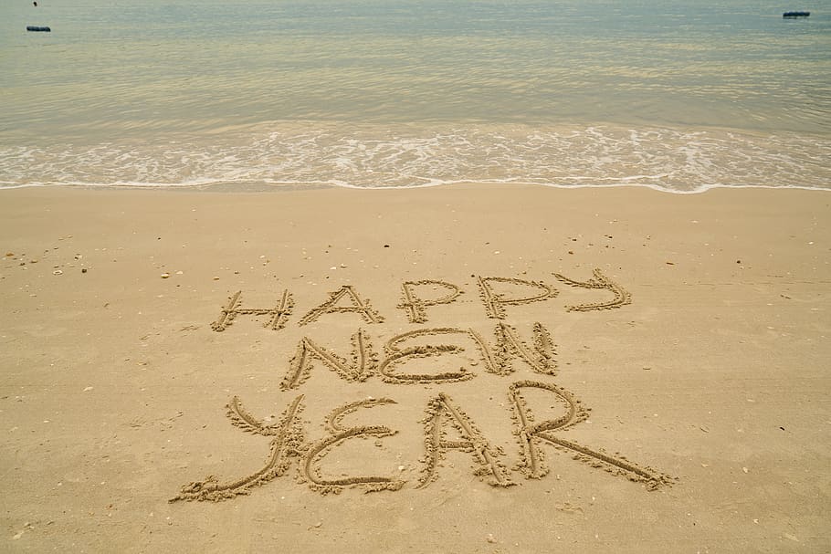 tahun baru, perayaan, berkilau, bahagia, merayakan, liburan, tahun, ulang tahun, pantai, untuk menulis