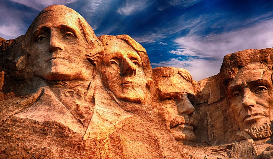 Mount Rushmore, escultura, monumento, hito, nacional, Dakota, memorial, Estados Unidos, tallado, presidentes