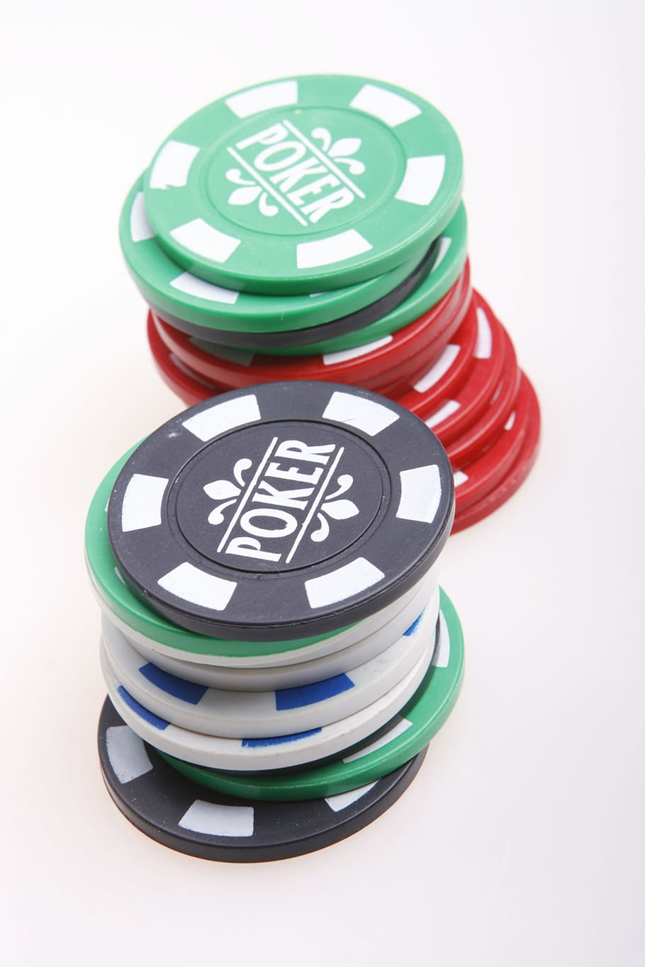 casino, chip, chips, coin, gamble, gambling, heap, poker, winning, white background