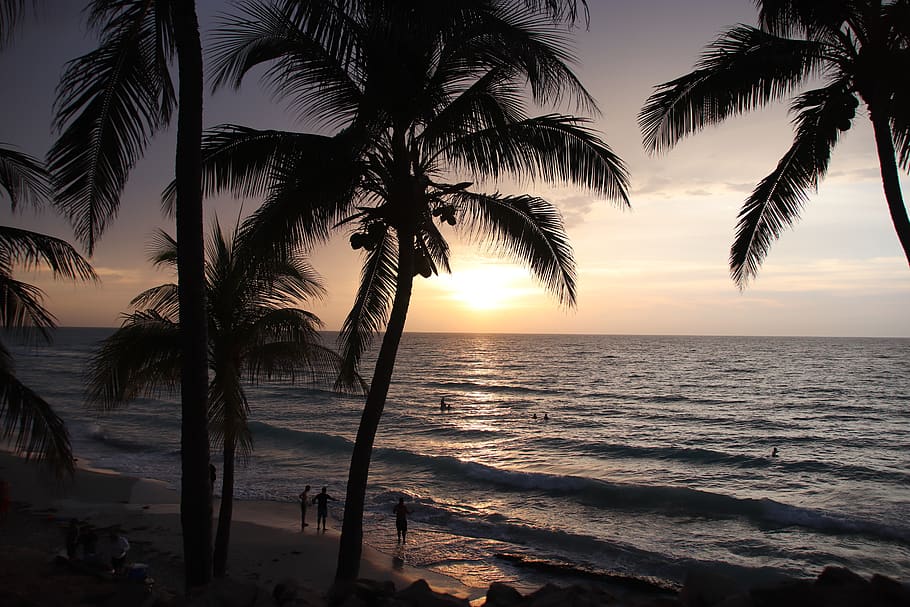 do cuba, varadero, sunset, sun, sea, wave, beach, twilight, holiday, don't tropics