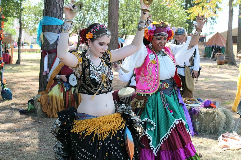 dancers, gypsies, belly dance, faire, woman, renaissance, festival, dance, belly dancers, gypsy camp