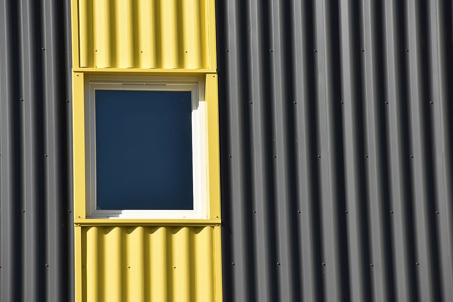 window, building, yellow, architecture, steel, modern, facade, real estate, structure, built structure