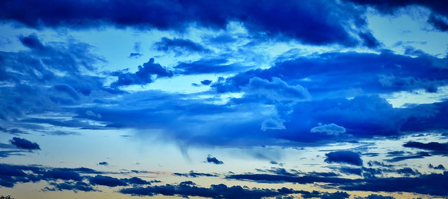 cielo, fondo, azul, panorama, puesta de sol, gewitterstimmung, anochecer, brillante, tormenta, estado de ánimo