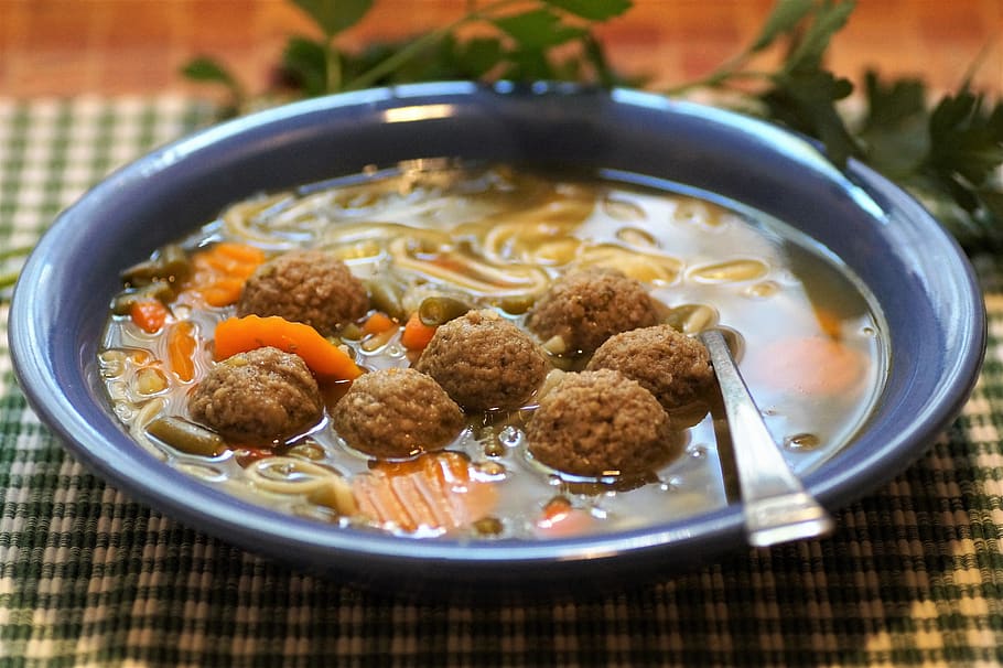 knedlíčková, soup, liver, dumplings, traditional, czech, bridal, broth, noodles, vegetable