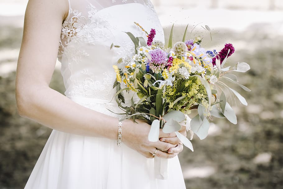 bouquet, flower, nature, bride and groom, wedding, bride, floral, bridal bouquet, vintage, boho