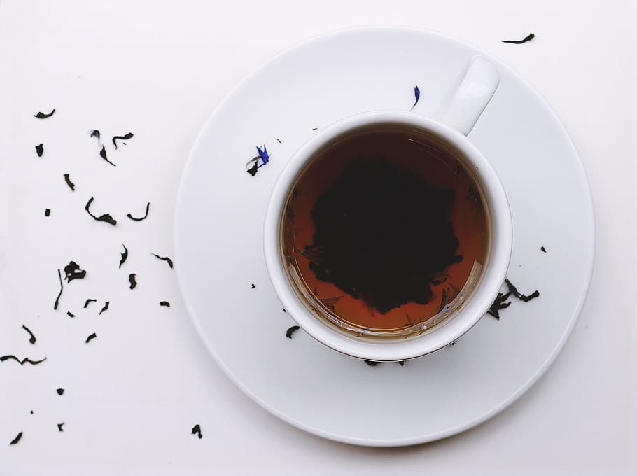 chá preto, marrom, xícara, bebida, chá, branco, comida e bebida, copo, caneca, louça