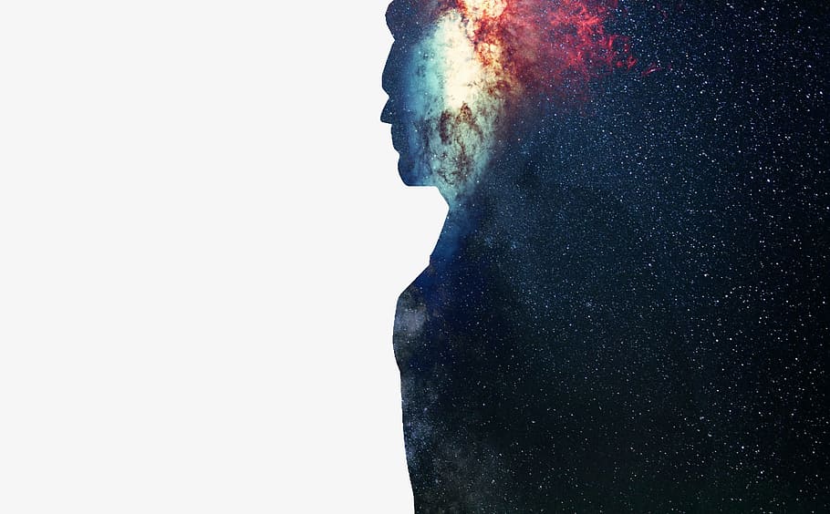 double, exposure, psychology, brain, memory, concept, universe, space, science, know