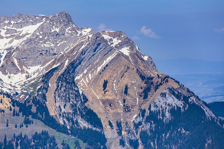 view, mountain, landmark, Stanserhorn, Pilatus, summit, peak, Swiss Alps, Alps, alpine