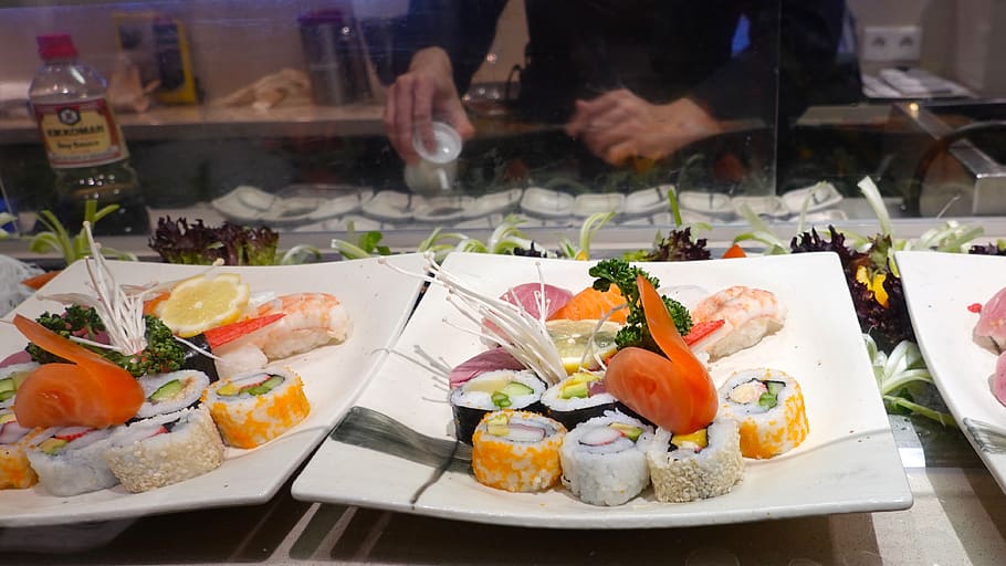 sushi, food, tasty, rice, restaurant, seafood, asian, food and drink, healthy eating, freshness