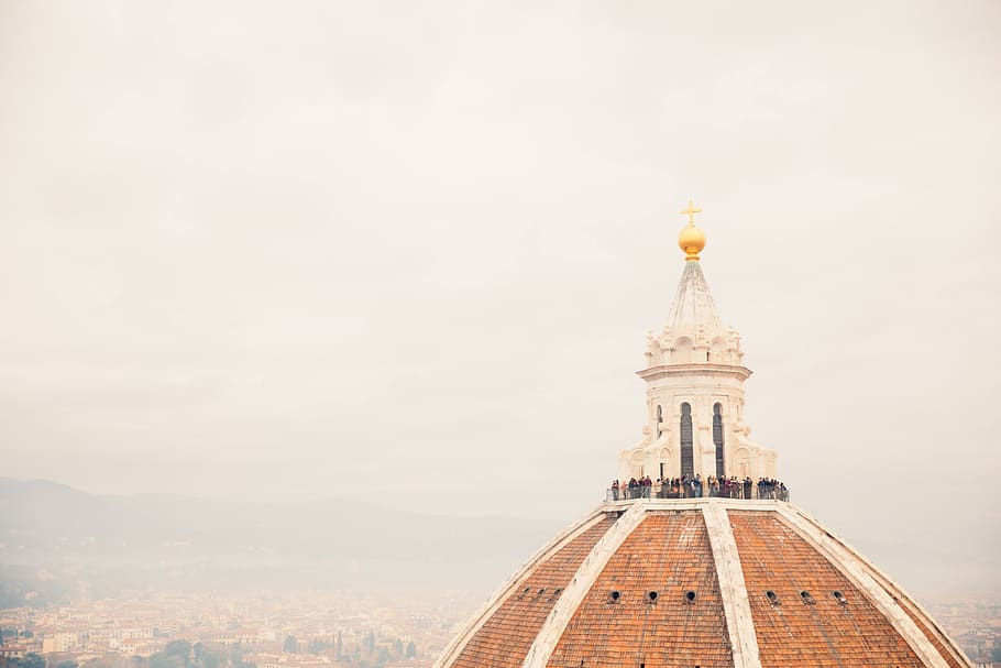 aerial, view, basilica rooftop, florence cathedral, architecture, cathedral, church, cityscape, colorful, dome