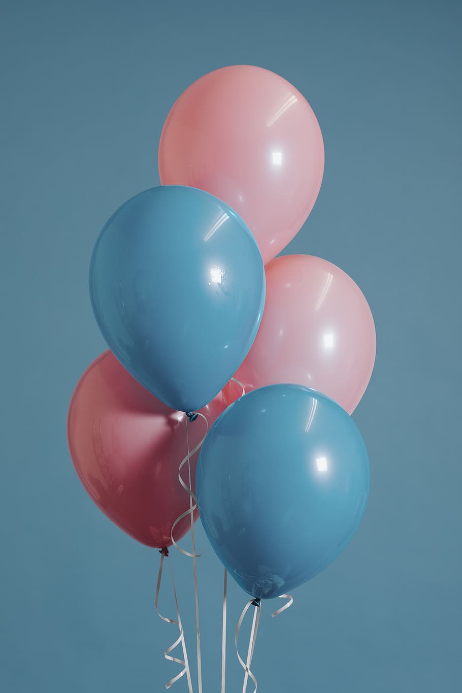 ar, aniversário, azul bebê, rosa bebê, chá de bebê, balão, papel de parede bonito, balão de hélio, azul, celebração