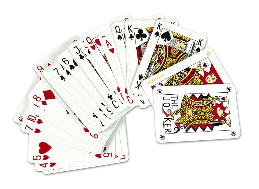 kartu, poker, game, latar belakang putih, permainan waktu luang, budaya seni dan hiburan, perjudian, memotong, kartu-kartu, tampilan sudut tinggi