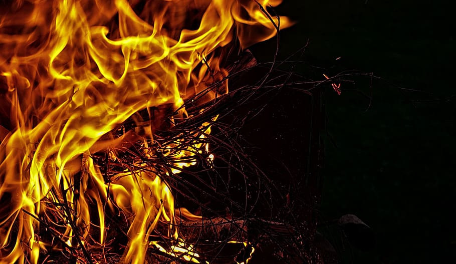 fuego, llama, madera, estética, carbono, quemadura, calor, caliente, quema, calor - temperatura