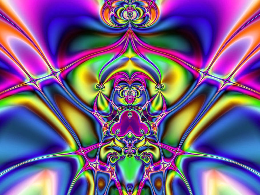 diseño basado en fractal, fractal, abstracto, diseño, patrón, fondo, simetría, simétrico, complejo, multicolor