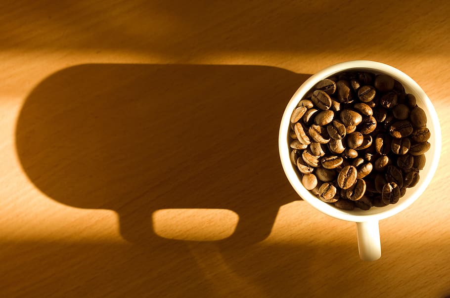 aromatic, beans, beverage, black, blank, brown, cafe, closeup, coffee, cup