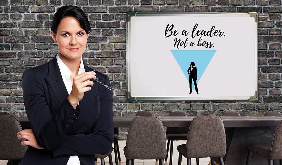 mujer de negocios, supervisores, jefe, liderazgo, ejecutivo, planificación, oficina, reunión, maqueta, sala de conferencias