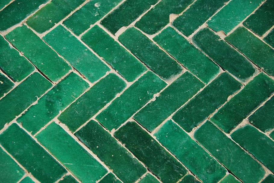 tiles, green, diagonal, tile, design, geometric, mosaic, color, texture, decorative