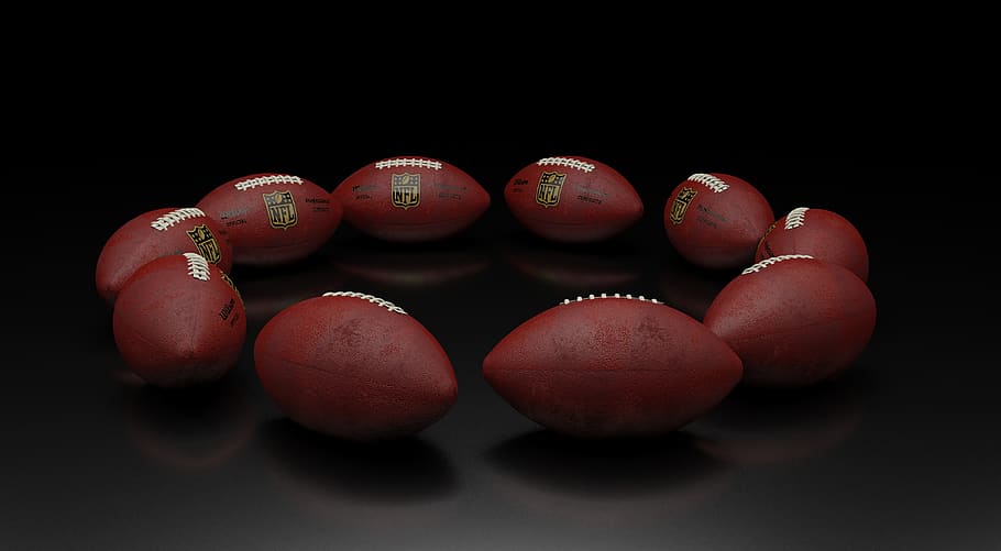 american, football, sport, game, athletic, competition, touchdown, balls, team, goal