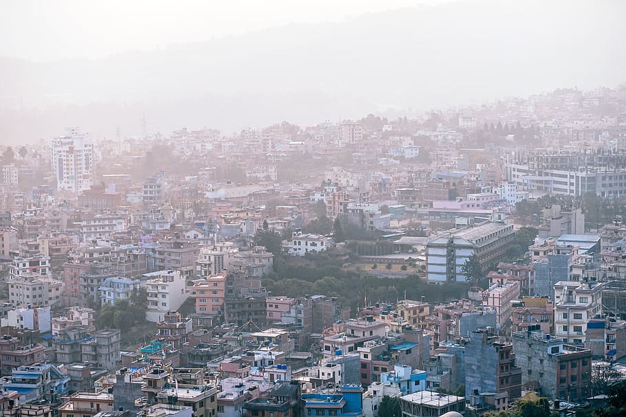 kathmandu cityscape, building exterior, architecture, city, built structure, building, cityscape, crowd, residential district, crowded
