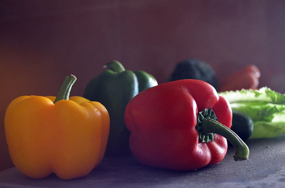 bell pepper, capsicum, food, Jon's head, organic, Sweet Pepper, vegetables, healthy eating, food and drink, vegetable