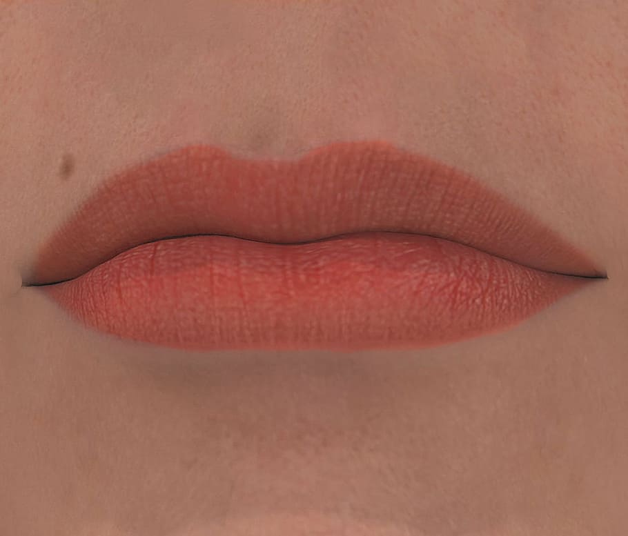 3drender, mouth, lips, red, skin, freckles, lipstick, face, woman, human lips