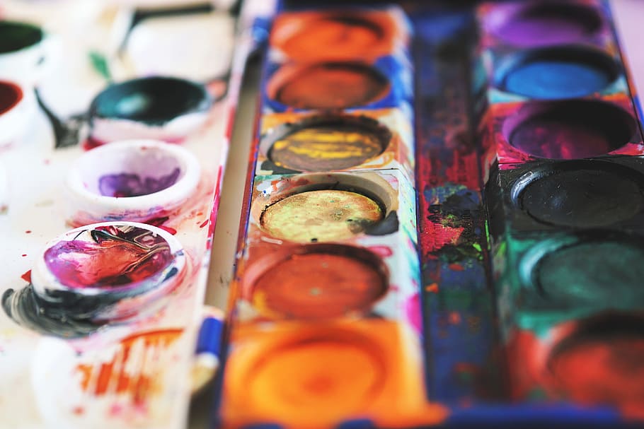 melukis pastel, beragam, seni, artis, warna-warni, warna, kreatif, kreativitas, cat, lukisan