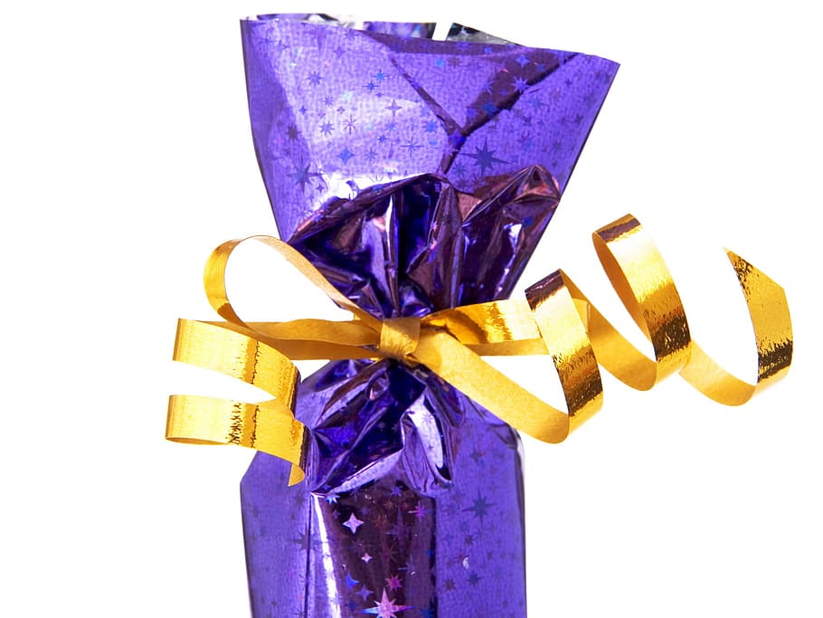bow, box, gift, gold, isolated, present, ribbon, wrap, xmas, year